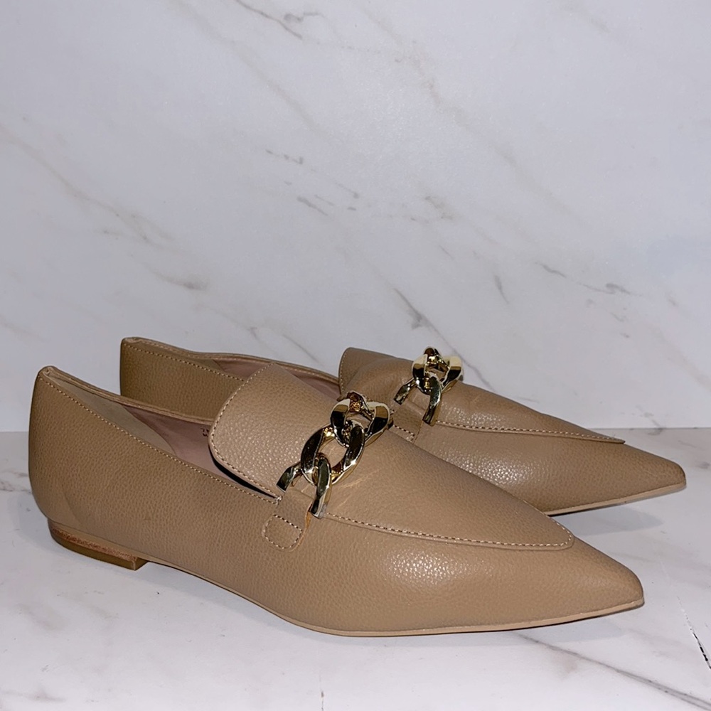 Paolo Mabel Pointed Toe Loafer brown sz 7. (I8)